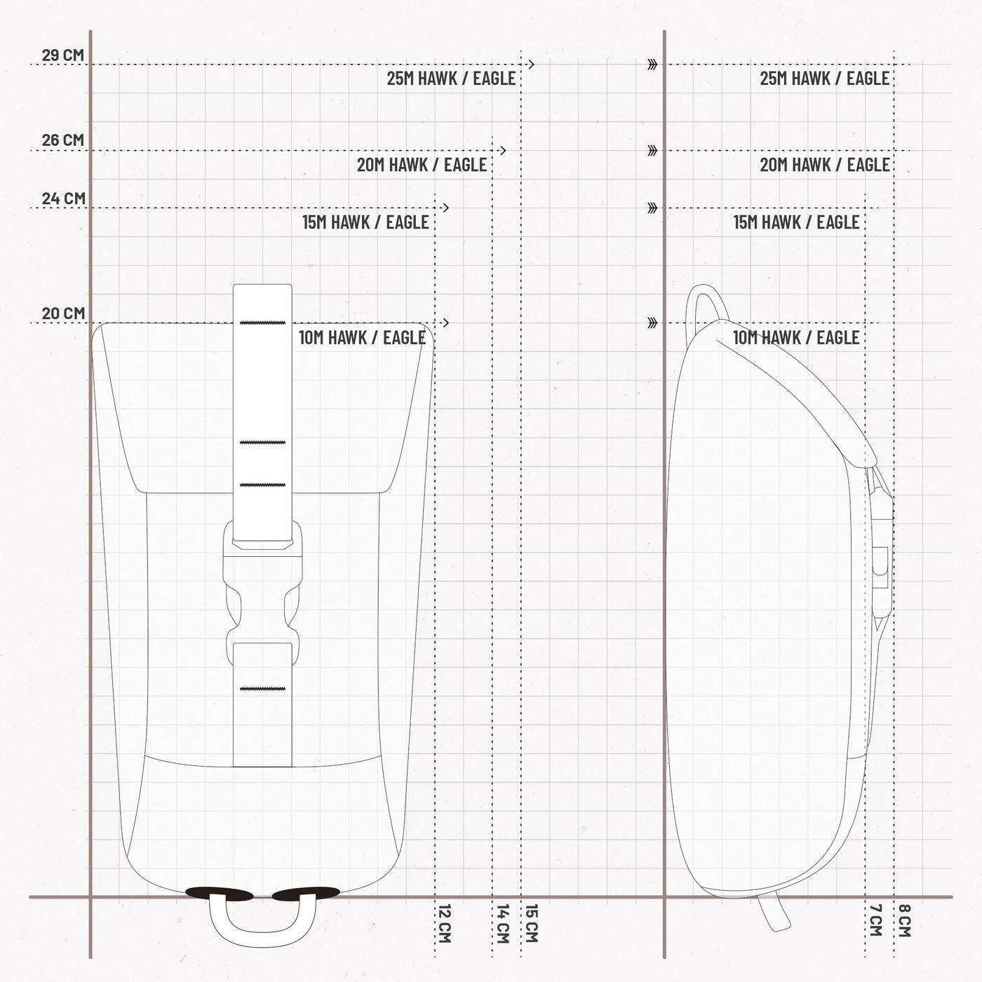 HAWK 20M Throw Bag
