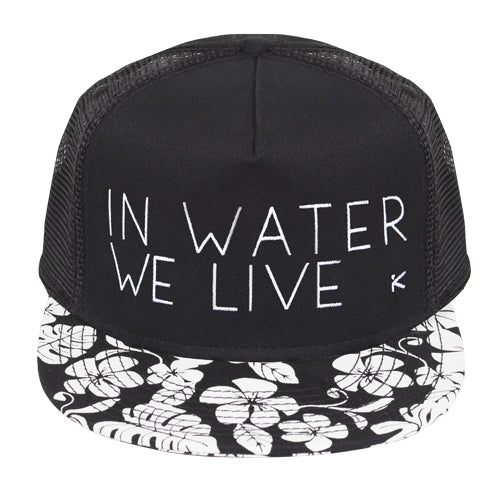 IN WATER WE LIVE Snapback Hat - Flower