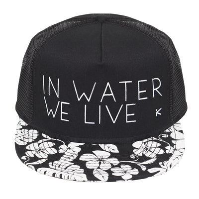 IN WATER WE LIVE Snapback Hat - Flower